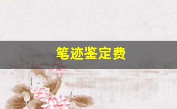 笔迹鉴定费(笔迹鉴定费一般需要多少钱左右)