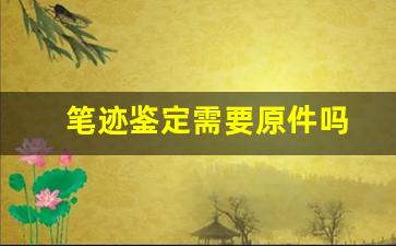 笔迹鉴定需要原件吗(笔迹鉴定怎么鉴定)