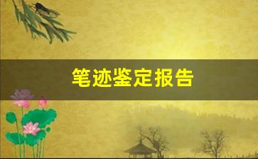 笔迹鉴定报告(笔迹鉴定报告出来了法院为什么给委托的律师不是当事人)