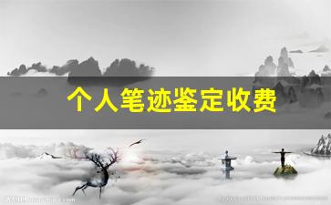 个人笔迹鉴定收费(笔迹鉴定收费标准)