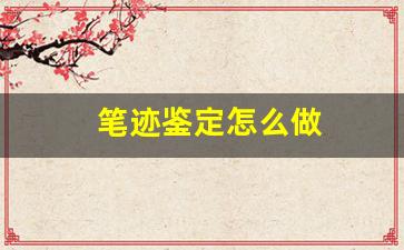 笔迹鉴定怎么做(笔迹鉴定多少钱一次)