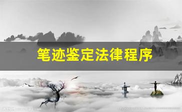 笔迹鉴定法律程序(笔迹鉴定法律认可吗)