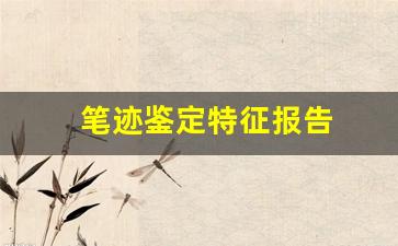 笔迹鉴定特征报告(笔迹特征在笔迹鉴定中的应用)