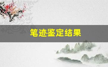 笔迹鉴定结果(官司能打赢吗)